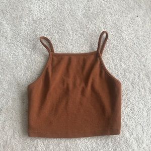 burnt orange crop top
